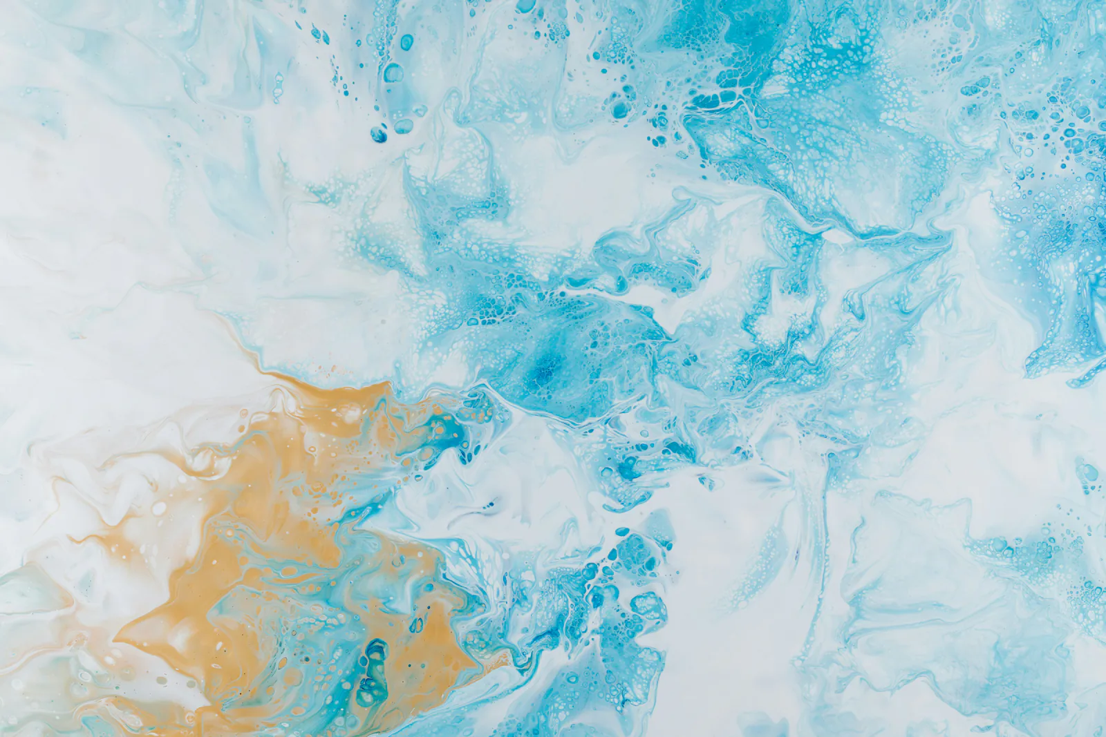 Light blue and white fluid paint texture for fine art storage